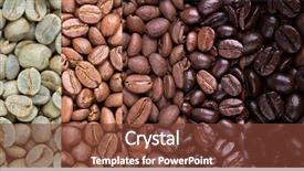  Presentation with coffee beans - Beautiful slide deck featuring collage of coffee beans showing backdrop and a tawny brown colored foreground