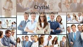  Presentation with team working together - PPT layouts enhanced with braunwald switzerland background and a light gray colored foreground