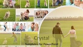  Presentation with time - Slides having collage-of-cute-family-enjoying background and a yellow colored foreground