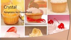  Presentation with drought tolerant yard including chaparral - Slides with collage of delicious cupcakes including background and a yellow colored foreground