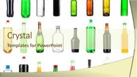  Presentation with bottle - PPT theme with collage of different bottles background and a cream colored foreground