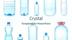  Presentation with pure water - Audience pleasing theme consisting of collage of different bottles backdrop and a sky blue colored foreground