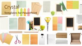  Presentation with childish - Cool new theme with collage of different colorful childish backdrop and a cream colored foreground