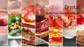  Presentation with filipino dishes - Slide set with collage of different dishes background and a coral colored foreground
