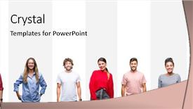  Presentation with skin care ethnic people - Amazing theme having collage of different ethnics young backdrop and a  colored foreground