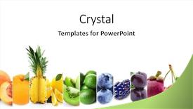  Presentation with berries - Cool new PPT theme with collage of different fruits backdrop and a white colored foreground