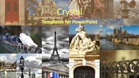  Presentation with monuments - Amazing slides having collage of different monuments backdrop and a coral colored foreground