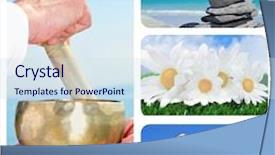  Presentation with collage - Colorful PPT layouts enhanced with collage-of-different-relaxing-scenes backdrop and a sky blue colored foreground