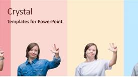  Presentation with down syndrome - Colorful slide deck enhanced with collage of down syndrome woman backdrop and a lemonade colored foreground
