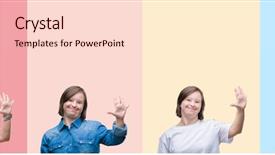  Presentation with down syndrome - Theme with collage of down syndrome woman background and a lemonade colored foreground