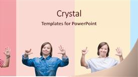  Presentation with down syndrom - PPT layouts enhanced with collage of down syndrome woman background and a lemonade colored foreground