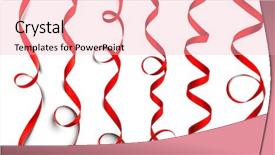  Presentation with festive - PPT layouts featuring collage of festive red ribbons background and a lemonade colored foreground
