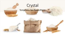  Presentation with flour - Amazing slides having collage of flour on white backdrop and a lemonade colored foreground