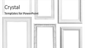  Presentation with frame - Presentation theme enhanced with collage of frames isolated background and a white colored foreground