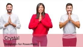  Presentation with people collage - PPT theme consisting of collage of group chinese indian background and a red colored foreground