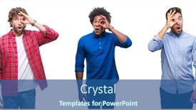 Presentation with african american men - Cool new PPT theme with collage of group of african american and hispanic men over isolated background doing ok gesture shocked with surprised face eye looking through fingers unbelieving expression backdrop and a ocean colored foreground