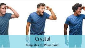  Presentation with african american men - Theme with collage of group of hispanic background and a arctic colored foreground