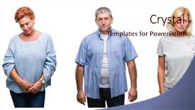  Presentation with wealth people problem - Cool new presentation theme with collage of group of middle backdrop and a lemonade colored foreground