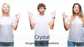  Presentation with collage of diversity people - Amazing presentation theme having collage of group of people backdrop and a light blue colored foreground