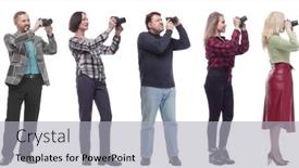  Presentation with collage - Slides featuring collage-of-group-of-photographers background and a light gray colored foreground