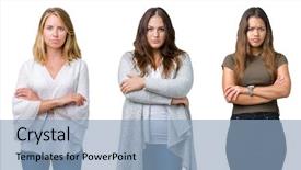  Presentation with collage - Audience pleasing theme consisting of collage of group of three backdrop and a light blue colored foreground