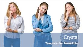  Presentation with three - Cool new PPT layouts with collage of group of three backdrop and a  colored foreground