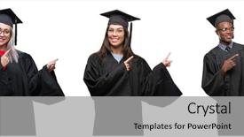  Presentation with collage of diversity people - Audience pleasing theme consisting of collage of group of young backdrop and a light gray colored foreground