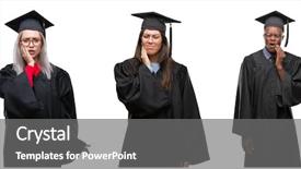  Presentation with collage of diversity people - PPT theme consisting of collage of group of young background and a  colored foreground