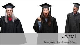  Presentation with people collage - PPT layouts consisting of collage of group of young background and a light gray colored foreground