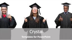  Presentation with young happy people smiling - Theme with collage of group of young background and a  colored foreground