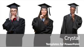  Presentation with collage of diversity people - Audience pleasing theme consisting of collage of group of young backdrop and a gray colored foreground