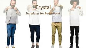  Presentation with collage - Amazing PPT theme having collage of group of young backdrop and a cream colored foreground