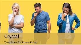  Presentation with people collage - PPT layouts consisting of collage of group people women background and a yellow colored foreground