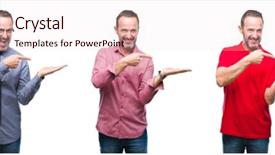  Presentation with collage - Amazing PPT layouts having collage of handsome elegant senior backdrop and a lemonade colored foreground