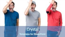  Presentation with collage of a forest - Cool new PPT theme with collage of handsome senior man backdrop and a  colored foreground