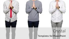  Presentation with forgiveness - Amazing presentation design having collage-of-handsome-young-business backdrop and a light gray colored foreground