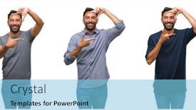  Presentation with creativity - Colorful theme enhanced with collage of handsome young indian man over isolated background smiling making frame with hands and fingers with happy face creativity and photography concept backdrop and a light blue colored foreground