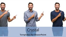  Presentation with indian - Colorful slides enhanced with collage of handsome young indian backdrop and a light blue colored foreground