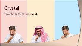  Presentation with collage - PPT layouts consisting of collage of handsome young man background and a  colored foreground