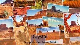  Presentation with arizona - Cool new slide deck with collage-of-images-from-famous backdrop and a gold colored foreground