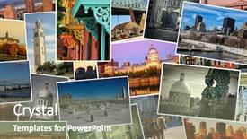  Presentation with canada - Amazing presentation design having collage of images from famous backdrop and a gray colored foreground