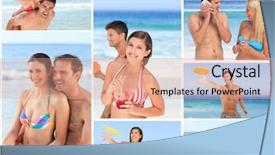  Presentation with collage - PPT theme with collage of lovely couples enjoying background and a  colored foreground