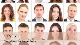  Presentation with faces - Colorful slide set enhanced with clinical pharmacy - doctor writes a prescription pill backdrop and a gray colored foreground