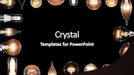  Presentation with lamps - Theme with collage of many edison lamps background and a black colored foreground