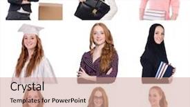  Presentation with faces - PPT theme with collage-of-many-faces background and a  colored foreground