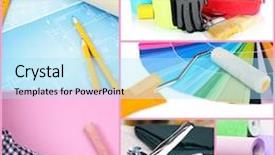  Presentation with repair - Amazing presentation having collage of materials for repair backdrop and a light blue colored foreground