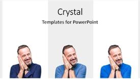  Presentation with collage - PPT theme consisting of collage of middle age senior background and a  colored foreground