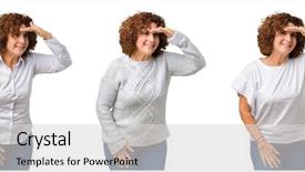  Presentation with metrics cloud collage business - PPT layouts featuring collage of middle age senior background and a  colored foreground