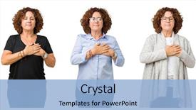  Presentation with collage - Audience pleasing slide set consisting of collage of middle age senior backdrop and a light blue colored foreground