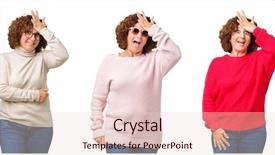  Presentation with middle adolescent - Cool new theme with collage of middle age senior backdrop and a  colored foreground